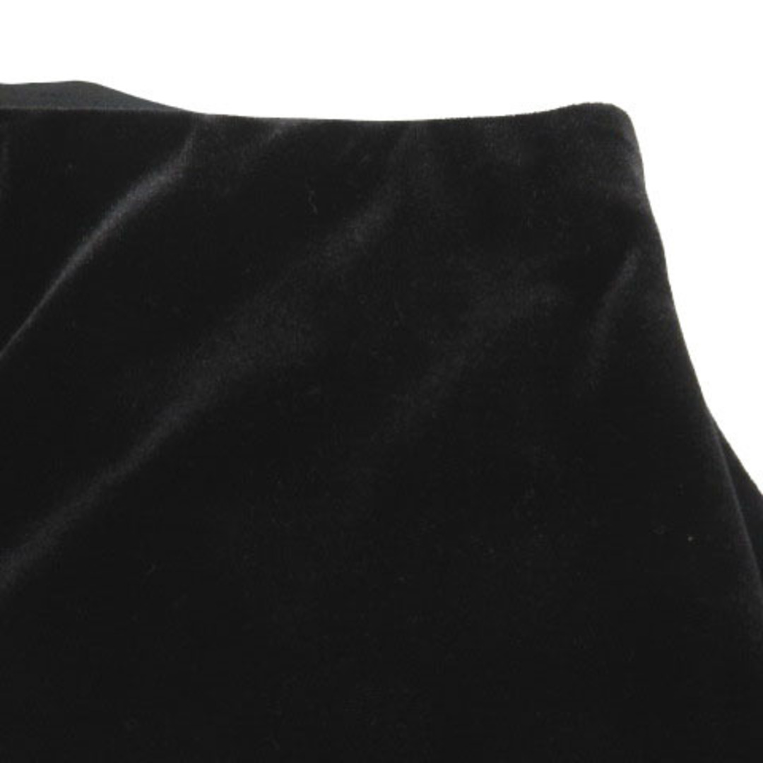 タバサ TABASA パンツ セミフレア ベロア ウエストゴム 日本製 黒 34 レディースのパンツ(その他)の商品写真