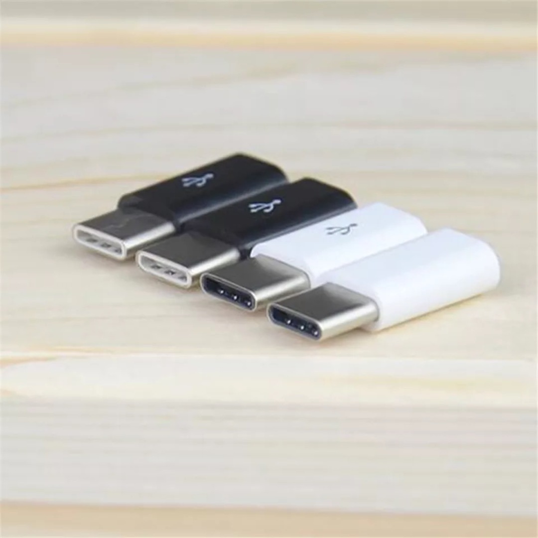 変換アダプタ USB-C MicroUSB to Type-C 5個 黒 SP スマホ/家電/カメラのスマホアクセサリー(その他)の商品写真