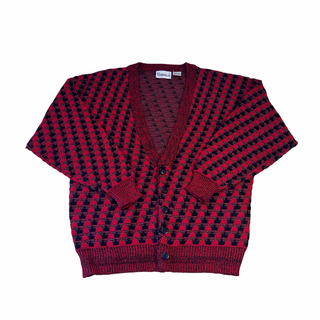 vintage red cardigan(カーディガン)