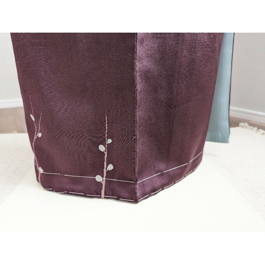 【袷】付下げ 身丈155裄63.5 正絹 紫 織り柄 ますいわ屋 未使用品 レディースの水着/浴衣(着物)の商品写真