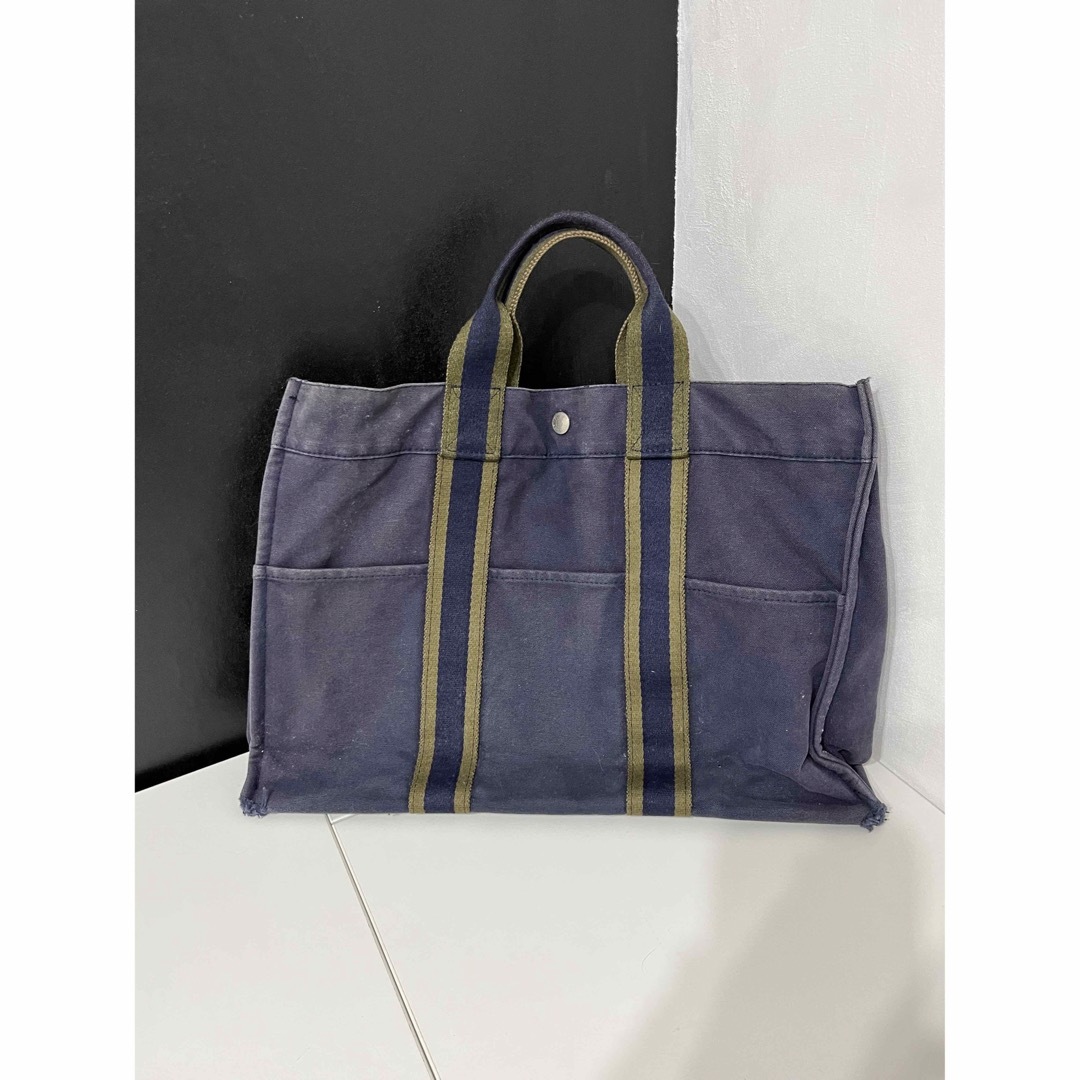 エルメス  フールトゥキャンバス　紺色 レディースのバッグ(トートバッグ)の商品写真