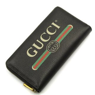 Gucci - 【中古】GUCCI ロゴ 長財布 ジップアラウンドウォレット