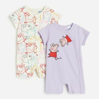 H&M - H&M 80  ペッパピッグ　プリントパジャマ 2着セット