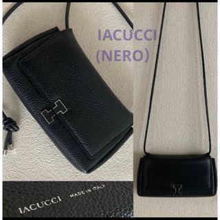 イアクッチ(IACUCCI)の美品　イアクッチ　アバ　ネロ　ウォレットショルダー(ショルダーバッグ)