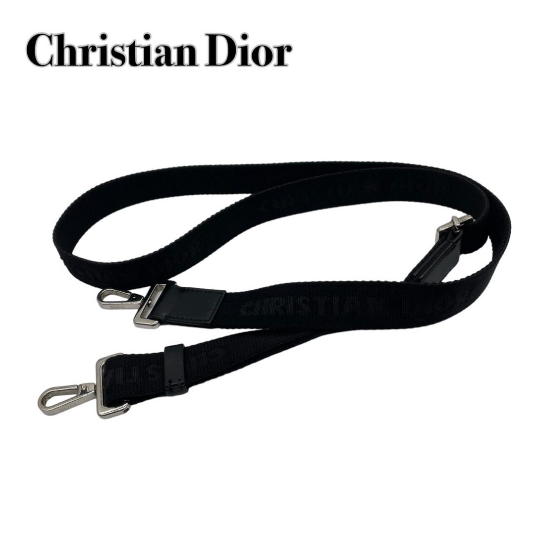 Christian Dior(クリスチャンディオール)のChristian Dior ディオール バックショルダーストラップ ロゴ黒  レディースのファッション小物(その他)の商品写真