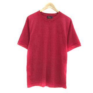 ポロラルフローレン(POLO RALPH LAUREN)のポロ ラルフローレン Tシャツ カットソー 半袖 無地 ワンポイント刺繍 L 赤(Tシャツ/カットソー(半袖/袖なし))