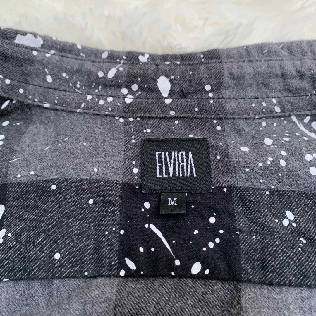 ELVIA(エルヴィア)の【極美品】\激レア/ エルビラ パッチワーク シャツ チェック M ELVIRA メンズのトップス(シャツ)の商品写真