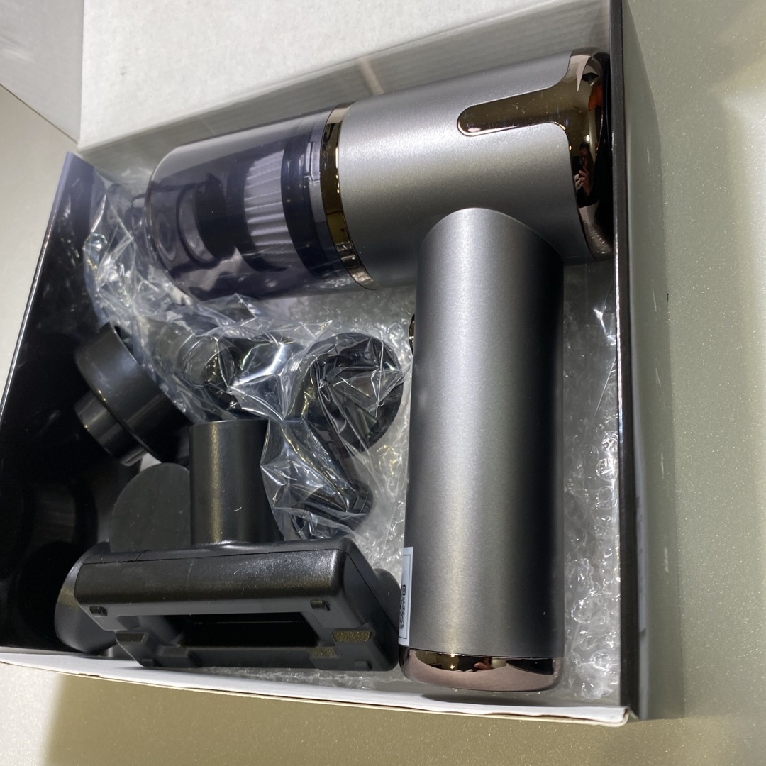ハンディ クリーナー   掃除機   パワフル  グレー  充電式   スマホ/家電/カメラの生活家電(掃除機)の商品写真