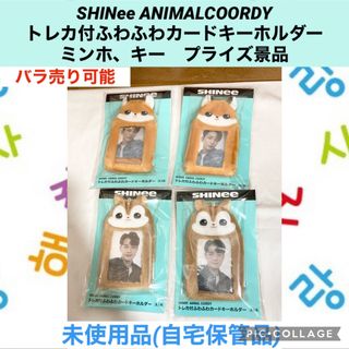 シャイニー(SHINee)のSHINee トレカ付ふわふわカードキーホルダー　ミンホ　キー　プライズ(アイドルグッズ)