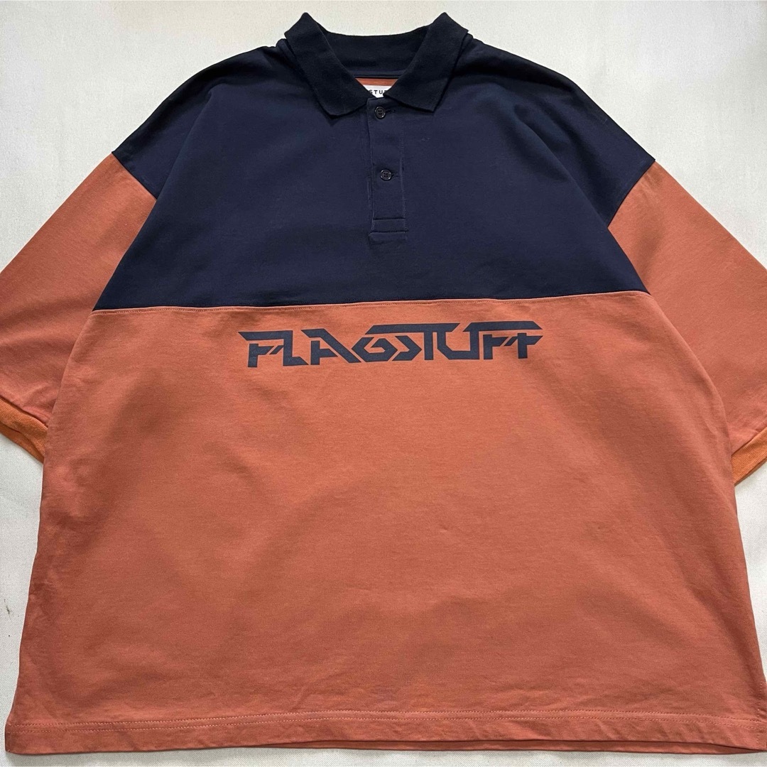 F-LAGSTUF-F(フラグスタフ)の【FLAGSTUFF】フラグスタフ ポロシャツ バイカラー センターロゴ メンズのトップス(ポロシャツ)の商品写真