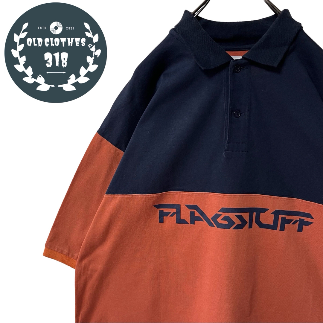 F-LAGSTUF-F(フラグスタフ)の【FLAGSTUFF】フラグスタフ ポロシャツ バイカラー センターロゴ メンズのトップス(ポロシャツ)の商品写真