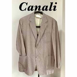 [美品] “Canali” 綿メンズジャケット(テーラードジャケット)