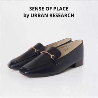 SENSE OF PLACE by URBAN RESEARCH - センスオブプレイス　スクエアトウフェイクレザービットローファー