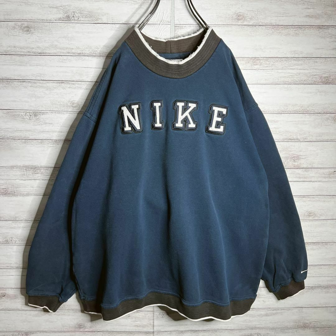 NIKE(ナイキ)の【入手困難!!】ナイキ ✈︎刺繍 ゆるだぼ 白タグ 裏起毛 肉厚 トレーナー メンズのトップス(スウェット)の商品写真