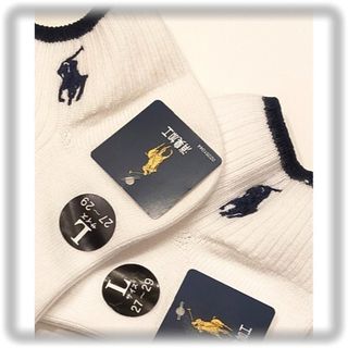 ポロラルフローレン(POLO RALPH LAUREN)の㉚訳有/新品【ポロラルフローレン】メンズ ソックス 2足 靴下 消臭加工 白(ソックス)