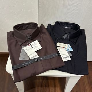 ユニクロ(UNIQLO)のユニクロ　シャツ長袖・半袖(2枚セット)　Ｌ　メンズ(シャツ)