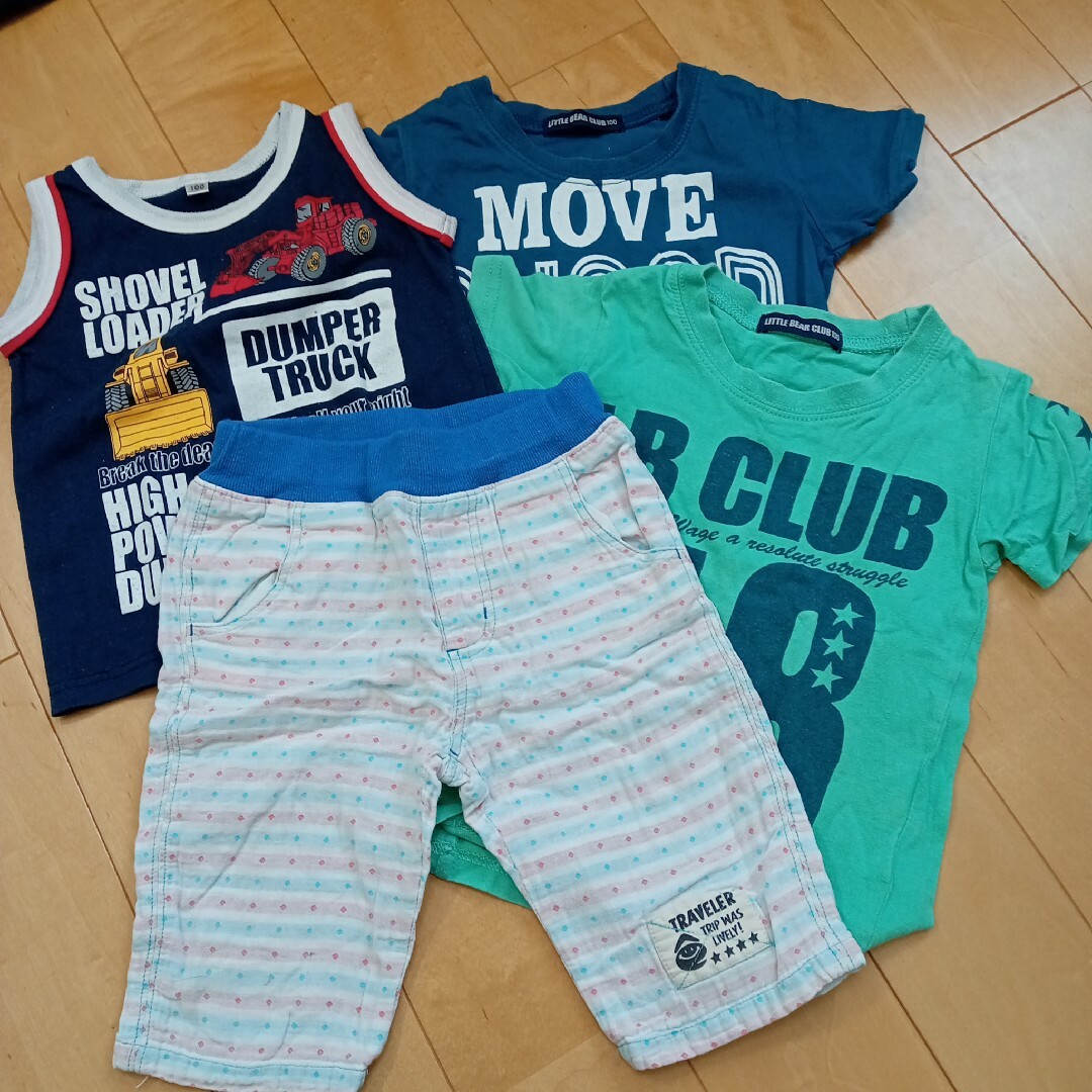 BeBe(ベベ)の100cm 夏服セット(Tシャツ、ランニング、短パン) キッズ/ベビー/マタニティのキッズ服男の子用(90cm~)(Tシャツ/カットソー)の商品写真