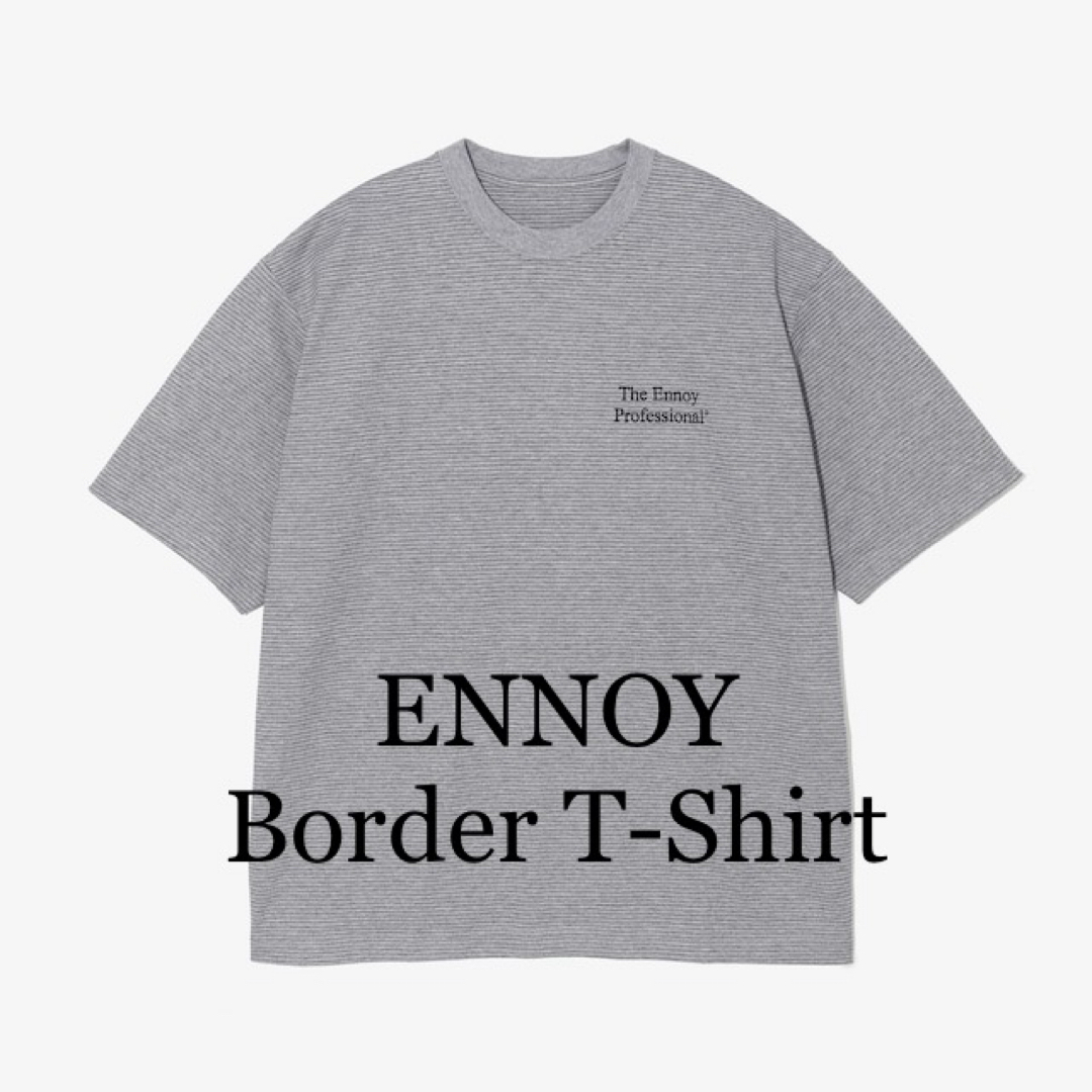 1LDK SELECT(ワンエルディーケーセレクト)の【ennoy】Border T-Shirt (GRAY × BLACK) XL メンズのトップス(Tシャツ/カットソー(半袖/袖なし))の商品写真