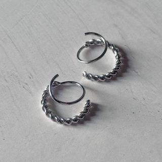 アメリヴィンテージ(Ameri VINTAGE)のTwist turn pierce silver No.1223(ピアス)