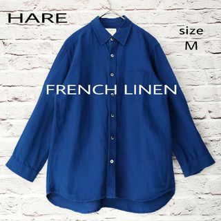 HARE - 【FRENCH LINEN】HARE リネン&レーヨン 7分袖 シャツ