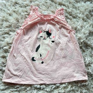 エイチアンドエム(H&M)のH&M 猫　トップス　90 タンクトップ(Tシャツ/カットソー)