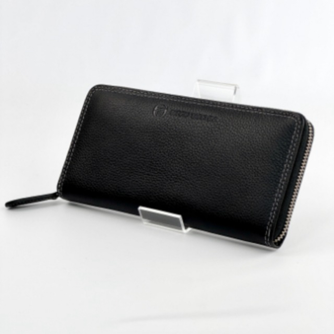 SERGO TACCHINIセルジオタッキーニ ラウンドジップ財布 ブラック メンズのファッション小物(長財布)の商品写真
