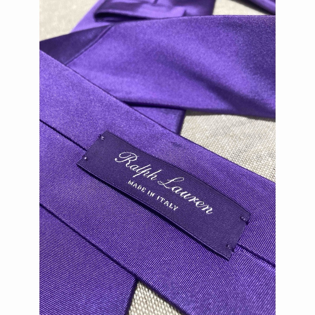 Ralph Lauren(ラルフローレン)のRalph Rauren／Purple Label／サテン／パープル／イタリア製 メンズのファッション小物(ネクタイ)の商品写真