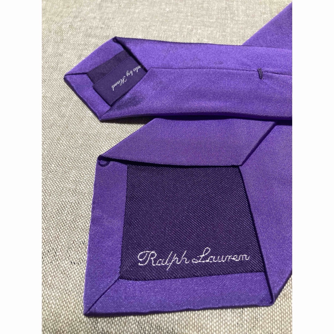 Ralph Lauren(ラルフローレン)のRalph Rauren／Purple Label／サテン／パープル／イタリア製 メンズのファッション小物(ネクタイ)の商品写真