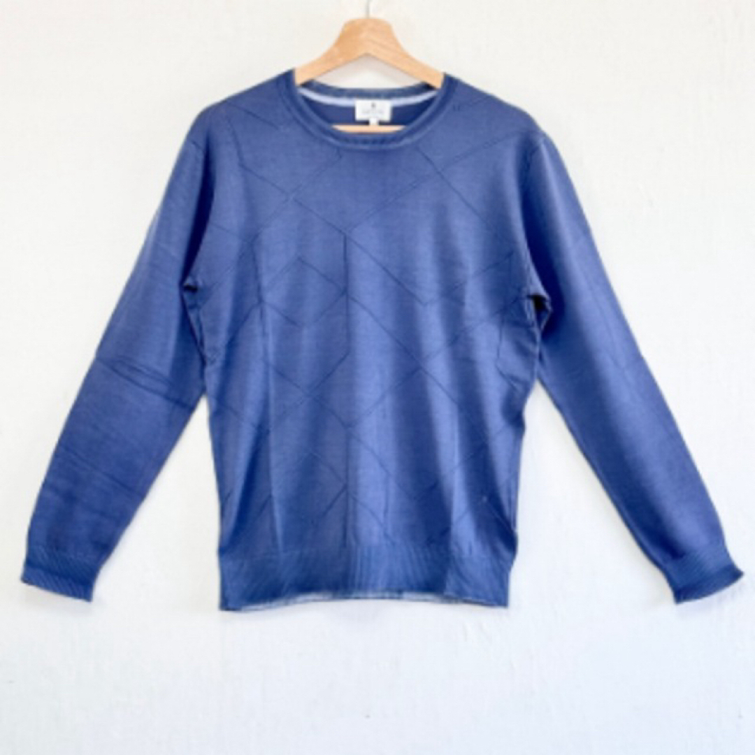 LANVIN en Blue (ランバンオンブルー) メンズ 長袖 セーター 青 メンズのトップス(ニット/セーター)の商品写真