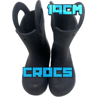 crocs - クロックス（crocs）ジュニア長靴 レイン ブーツ キッズ ネイビー