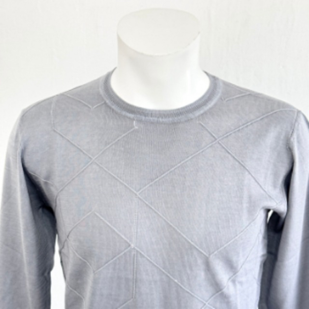 LANVIN en Blue ランバンオンブルー メンズ 長袖 セーター グレー メンズのトップス(ニット/セーター)の商品写真
