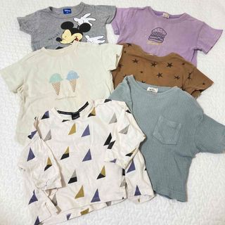 プティマイン(petit main)の保育園着　半袖　七部丈　Tシャツ　男の子　六枚セット　セット売り　プティマイン(Tシャツ/カットソー)