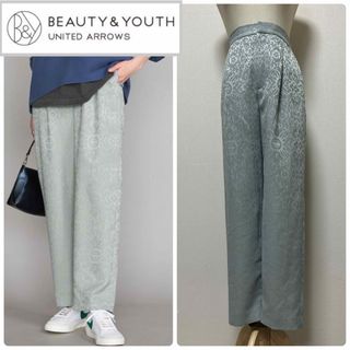 ビューティアンドユースユナイテッドアローズ(BEAUTY&YOUTH UNITED ARROWS)のユナイテッドアローズ　BY アラベスクジャカードタックテーパードパンツ(カジュアルパンツ)