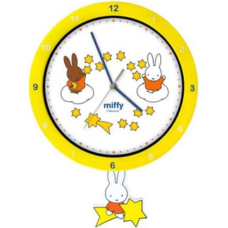 ミッフィー(miffy)のmiffy｜足振りクロック｜流れ星(掛時計/柱時計)