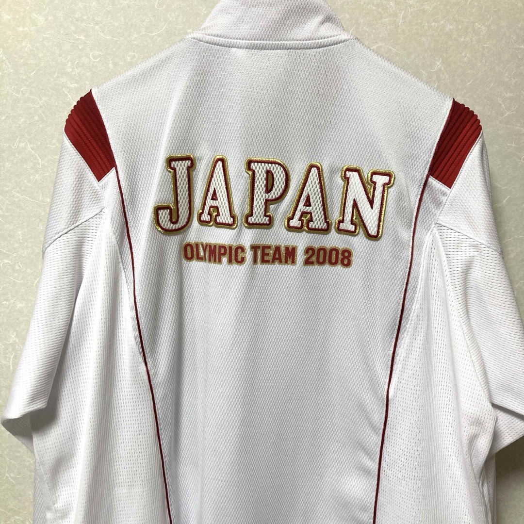 MIZUNO(ミズノ)のミズノ オリンピック 陸上日本代表 ジャージ 上下L（ホワイト×レッド）2008 メンズのトップス(ジャージ)の商品写真