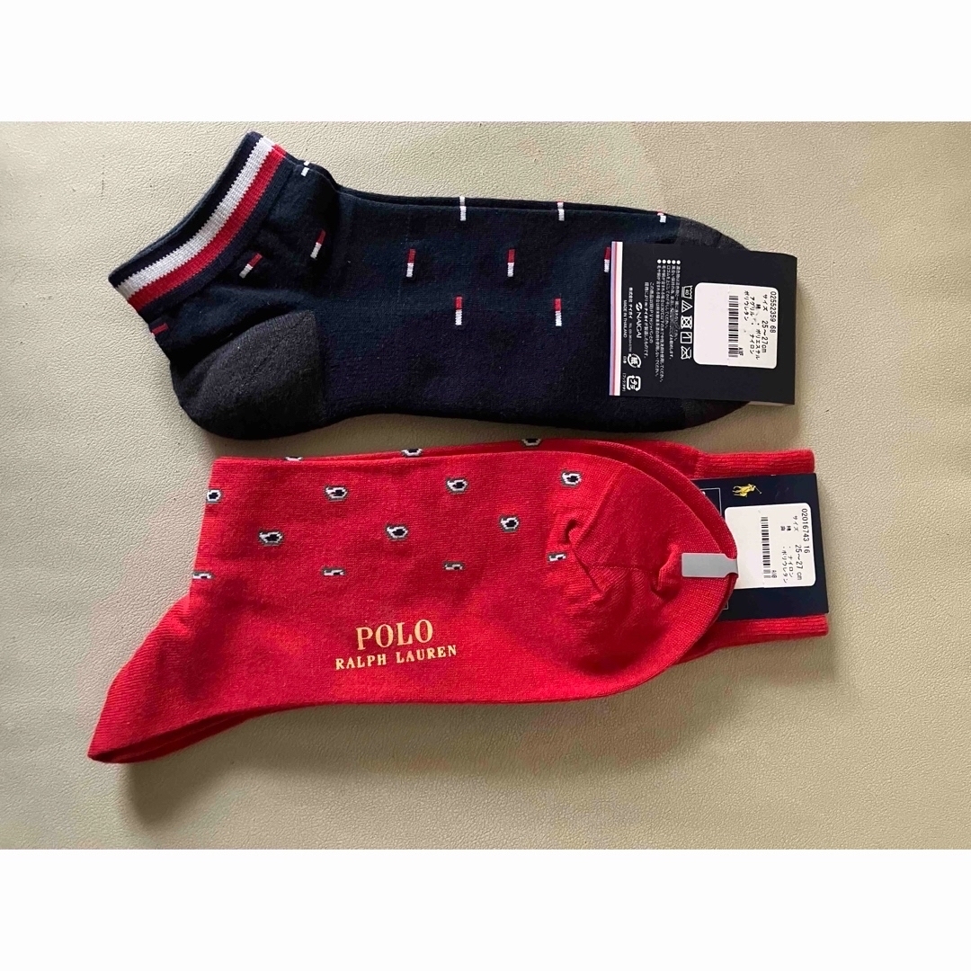 POLO RALPH LAUREN(ポロラルフローレン)のポロラルフローレン　トミーヒルフィガー　ソックス　靴下　　2点セット　未使用 メンズのレッグウェア(ソックス)の商品写真