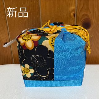 レトロ柄 和装ちりめん巾着(和装小物)