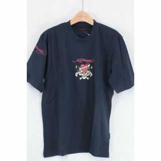 エドハーディー(Ed Hardy)のED HARDY　天竺Ｔシャツ M・L・LL　 新品　ドクロ　ネイビー(Tシャツ/カットソー(半袖/袖なし))