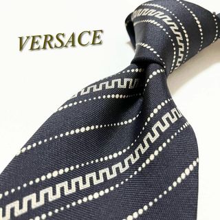 ジャンニヴェルサーチ(Gianni Versace)の【美品】ヴェルサーチ ネクタイ グリーク柄 バロック バロッコ メデューサ(ネクタイ)