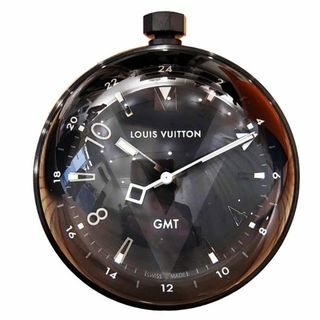 LOUIS VUITTON - ルイヴィトン タンブール GMT テーブルクロック 置き時計 クォーツ ブラック