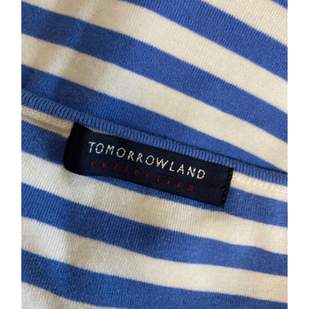 TOMORROWLAND(トゥモローランド)のボーダー　tシャツ　マリン　tomorrowland 半袖　ホワイト　ネイに レディースのトップス(Tシャツ(半袖/袖なし))の商品写真