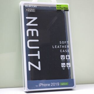 iPhone 11 Pro Max 用 手帳型ケース 耐衝撃TPU ネイビー 紺(iPhoneケース)