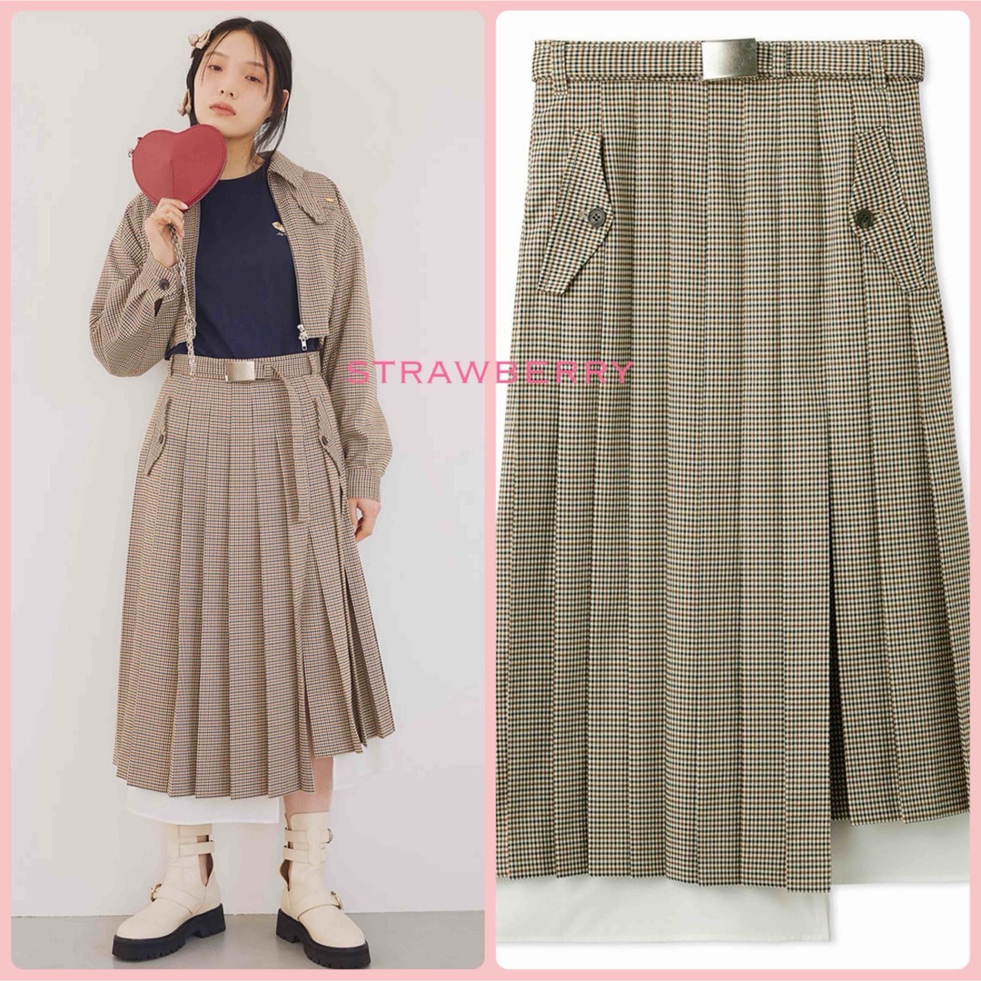 LILYBROWN リリーブラウン ステップヘムスリットプリーツ LILYBROWN リリーブラウン ステップヘムスリットプリーツ