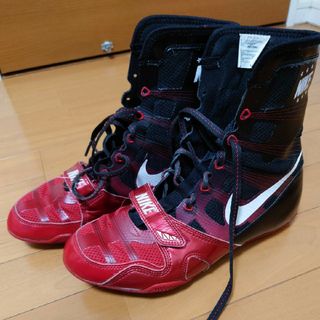 ナイキ(NIKE)のNIKE ハイパーKO ボクシングシューズ ブラック＆レッド(ボクシング)