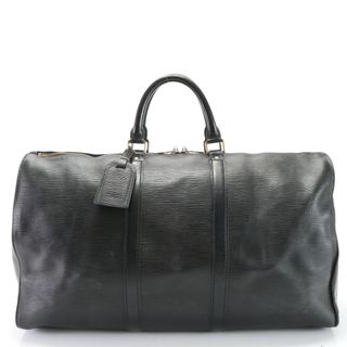 LOUIS VUITTON - 美品 ヴィンテージ ルイヴィトン エピ キーポル50 M42962 レザー ボストン バッグ トート 出張 旅行 トランク A4 メンズ EEM W16-7