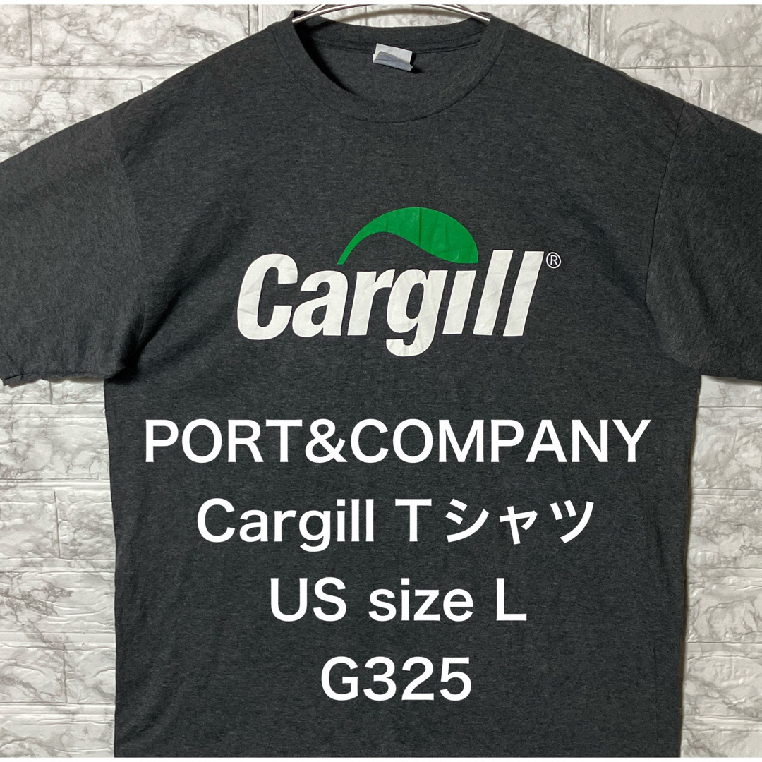 VINTAGE(ヴィンテージ)のPORT&CMMPANY US古着Lsize CargillダークグレーTシャツ メンズのトップス(Tシャツ/カットソー(半袖/袖なし))の商品写真