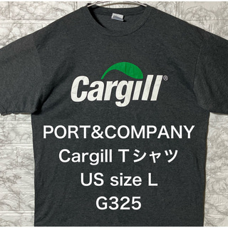 ヴィンテージ(VINTAGE)のPORT&CMMPANY US古着Lsize CargillダークグレーTシャツ(Tシャツ/カットソー(半袖/袖なし))