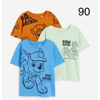 エイチアンドエム(H&M)の新品未開封　パウパトロール　Tシャツ　3枚セット　90(Tシャツ/カットソー)