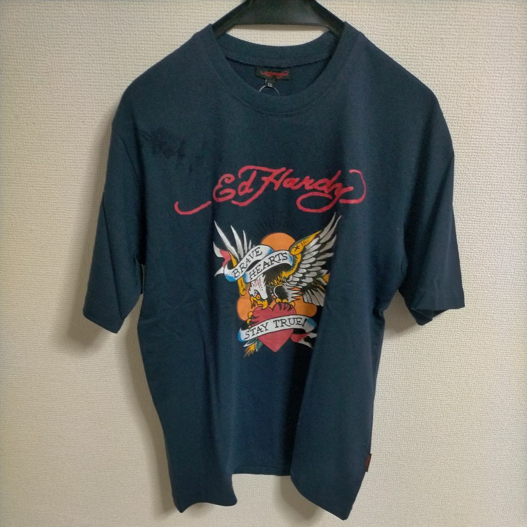 Ed Hardy(エドハーディー)のED HARDY　天竺Ｔシャツ M・L・LL　 新品　イーグル　ネイビー メンズのトップス(Tシャツ/カットソー(半袖/袖なし))の商品写真