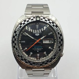 SEIKO セイコー 5 スポーツ チェッカーベゼル メンズ 6119-7173(腕時計(アナログ))